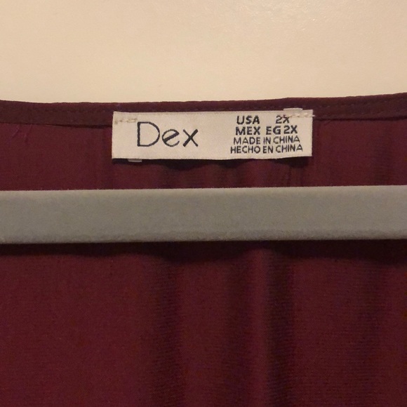 DEX Cranberry merlot matte satin dress - Picture 2 of 4